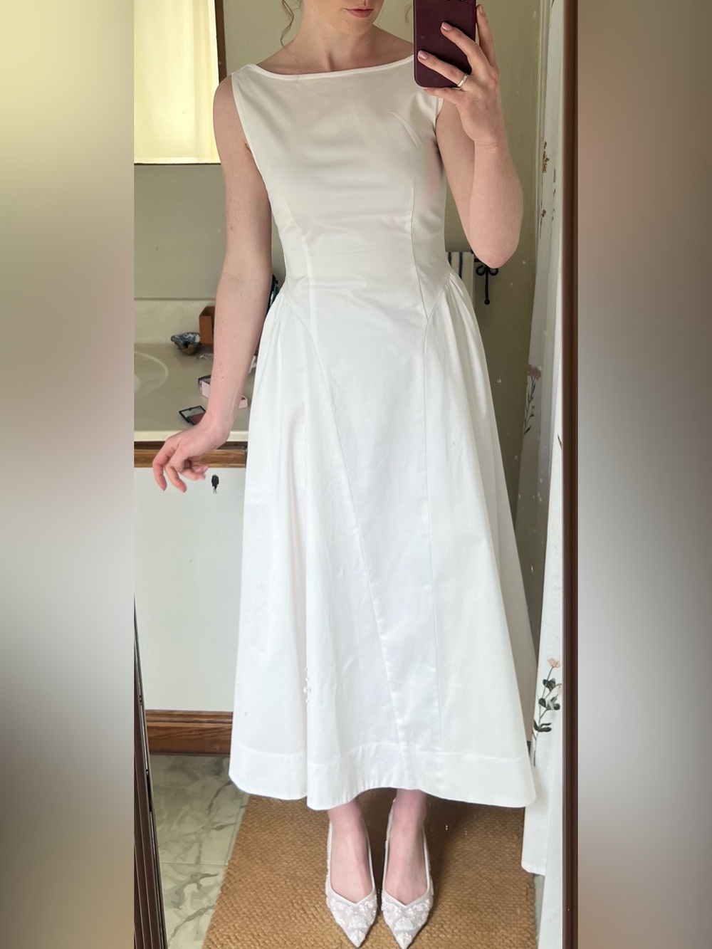Elegant White A-Line Dress